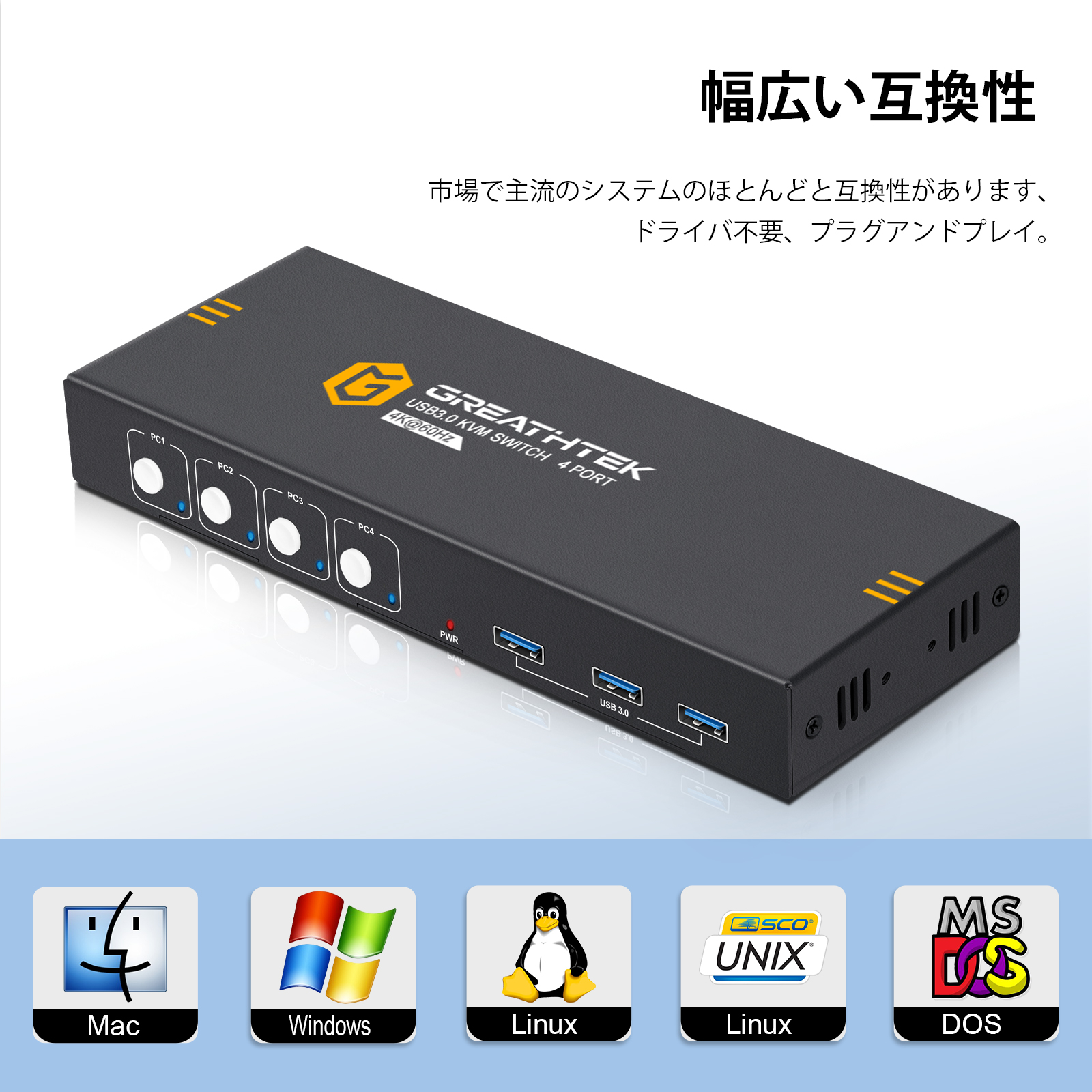 Pway kvm switch hdmi 4 port USB 2.0 Switch Selector  kvm switch 4 monitors 4 computer  for Keyboard Mouse Scanner Printer Hub