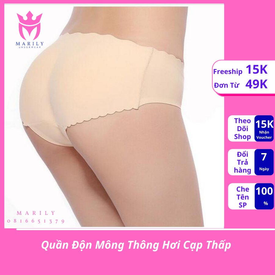 Quần Độn Mông Thông Hơi Cạp Thấp