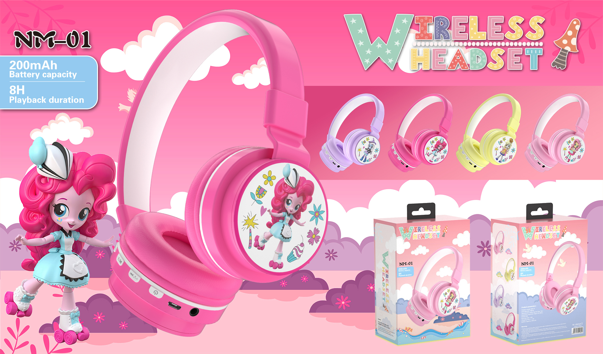 [ NM01 ] HEADPHONE BANDO BLUETOOTH / WIRELESS TYPE NM01 KARAKTER