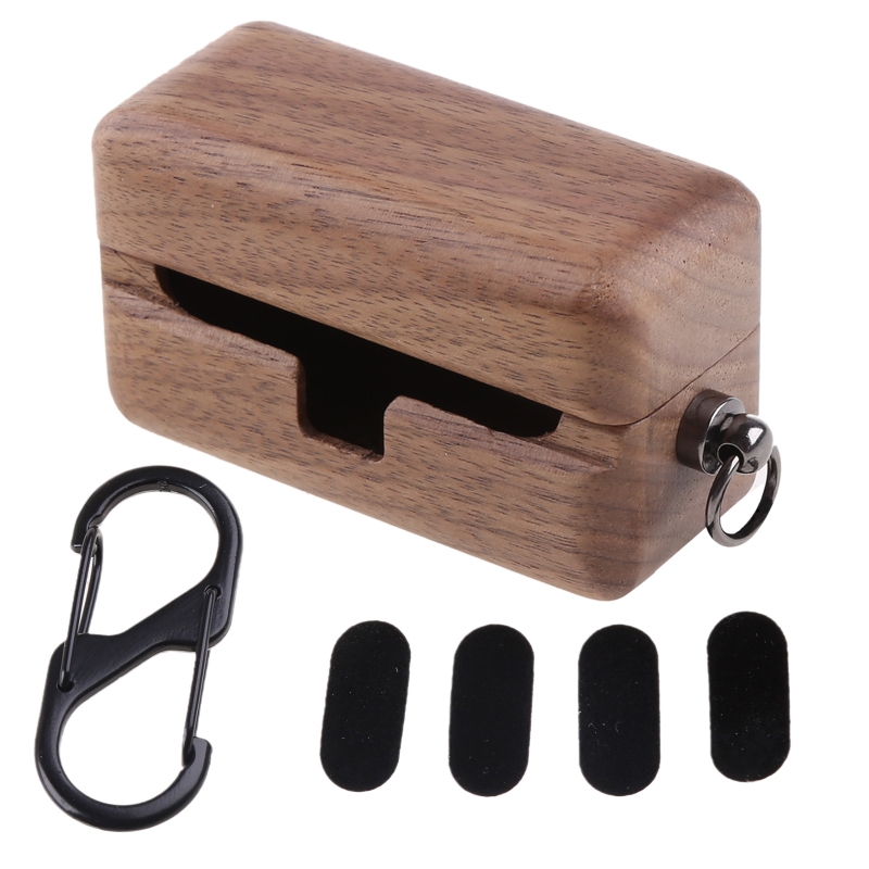 Case Protective Skin Compatible with-S-ony WF-1000XM4 Earbuds Charging Case Anti-dust & Shockproof Wooden Case