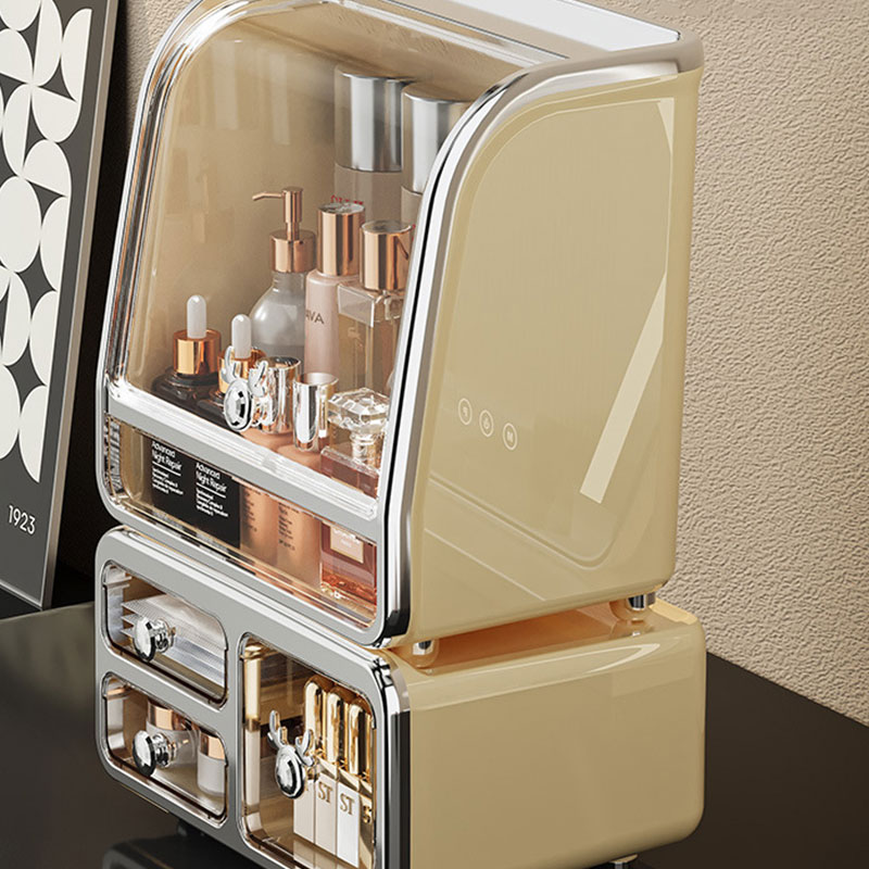 Cosmetics storage box transparent dust-proof jewelry cosmetics lipstick classification makeup box desktop high-end storage drawer