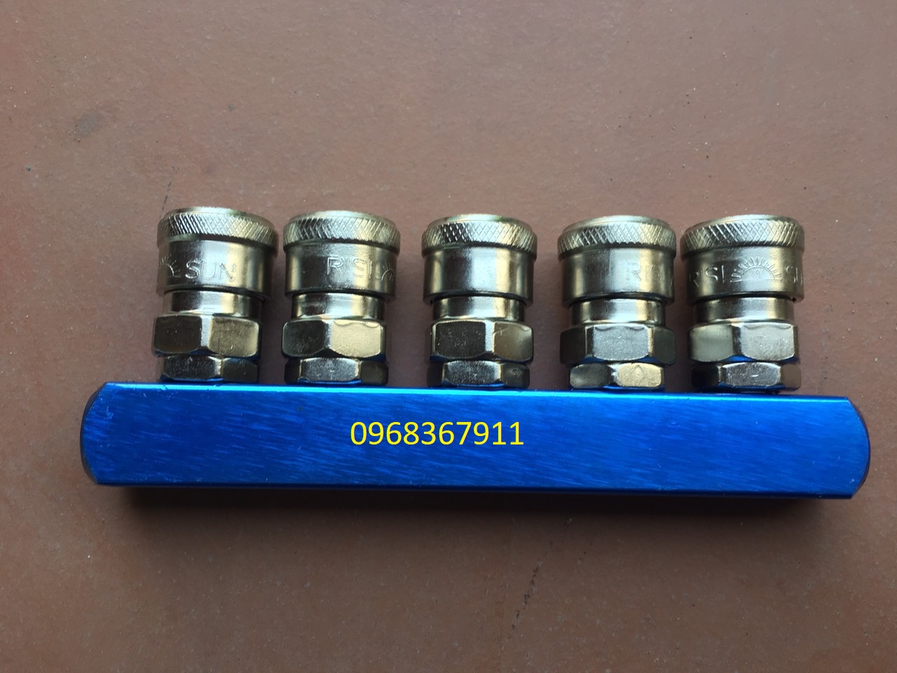 Chạc chia khí nén ngang 2-3-4-5 đầu ra