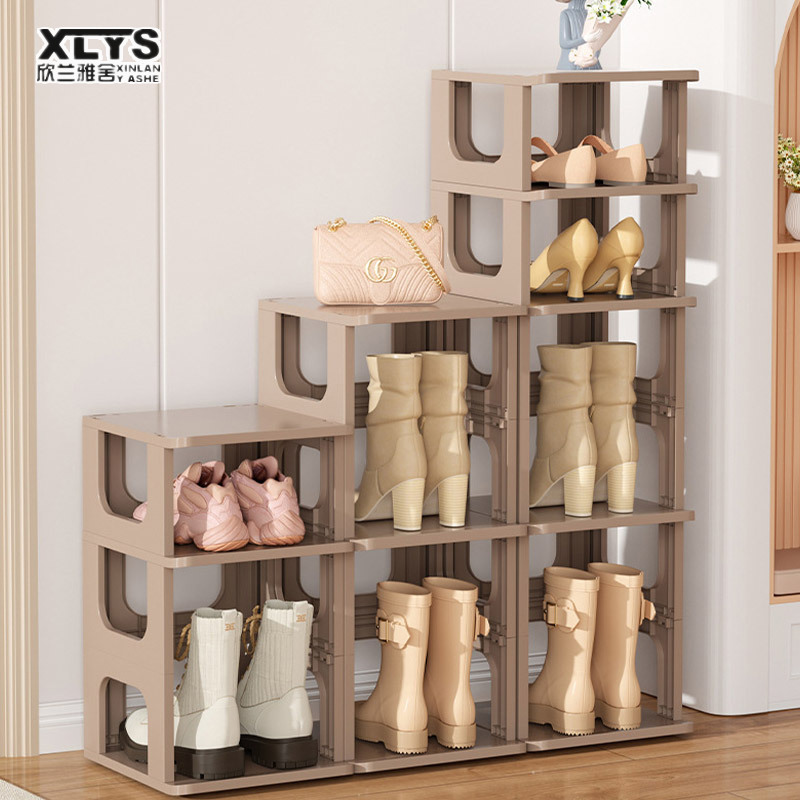 XINLANYASHE shoe box storage drawer Clothes storage drawers, shoe boxes, boxes, plastic boxes, storage boxes, storage cabinets, plastic boxes, storage boxes, storage cabinets Household Laminated Shoe Box multi-tiered bookshelf Dessert storage cabinet chil