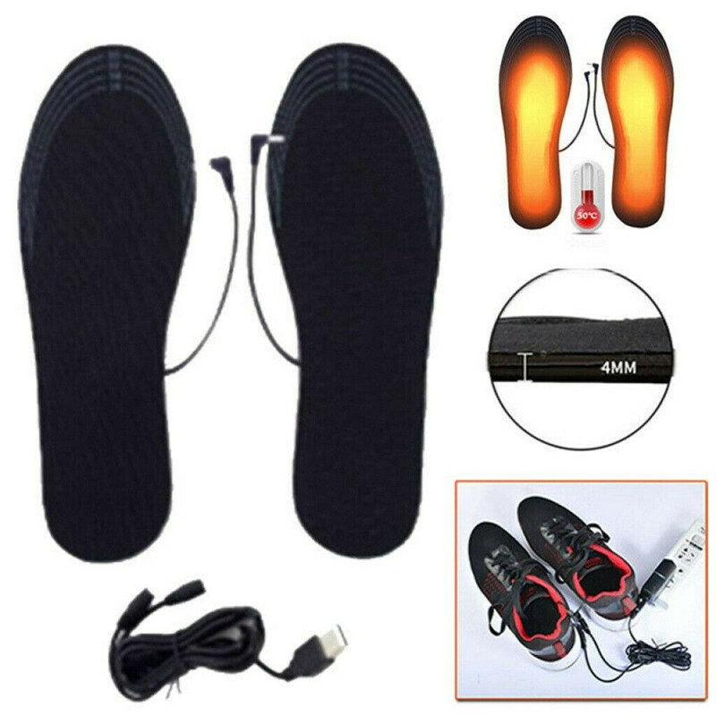 Heating Insole 【Salt & Story】Women Men Usb Heated Shoe Insole Electric Foot Heater ...