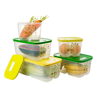 Bộ hộp trữ mát có nút hô hấp Tupperware Ventsmart (Set 5)
