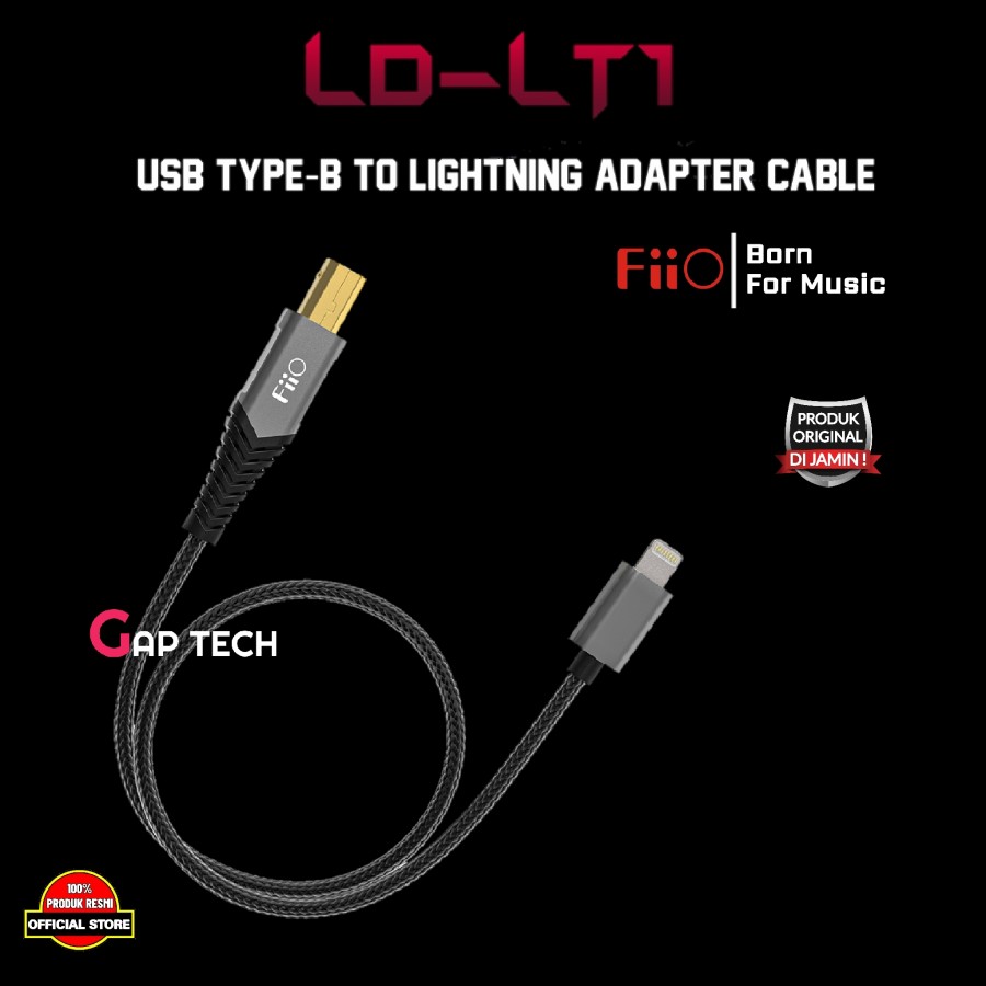Fiio LDTC1 / LDLT1 USB TypeB To TypeC / Lightning Adapter Cable