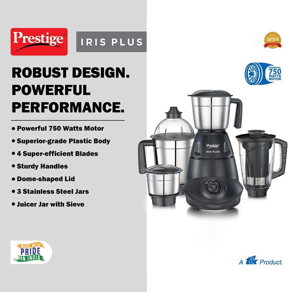 prestige iris 750 watt mixer grinder