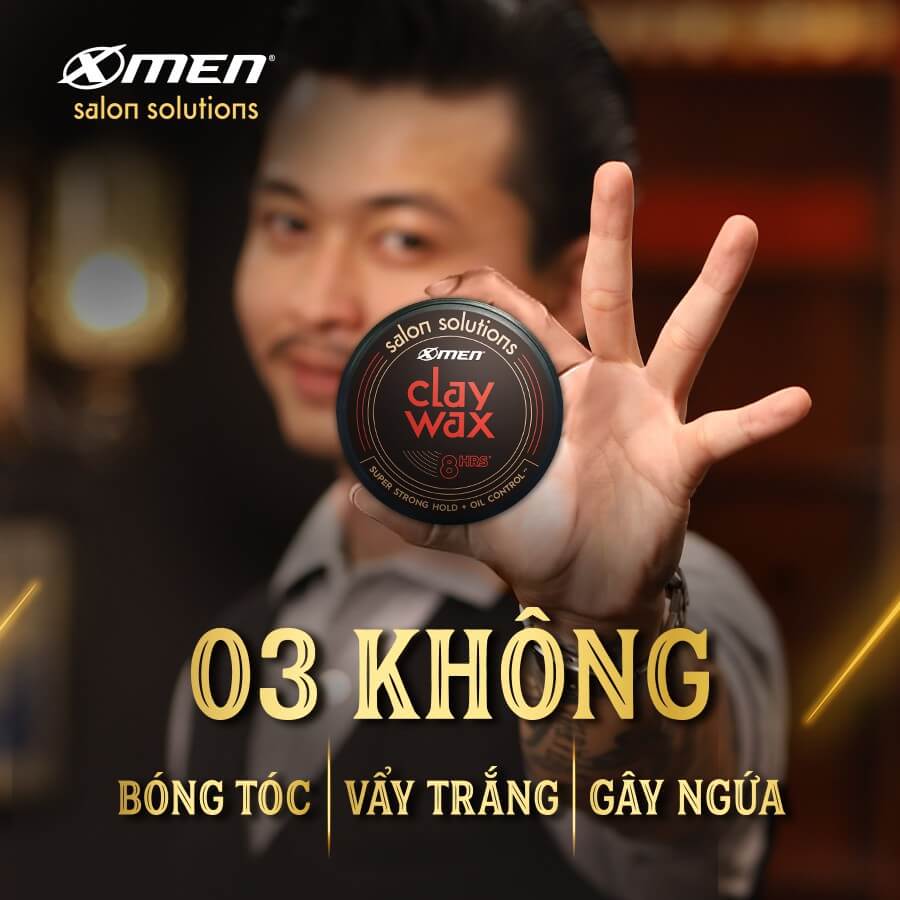 Sáp Vuốt Tóc Siêu Giữ Nếp X-Men Salon Solution Clay Wax 70gr