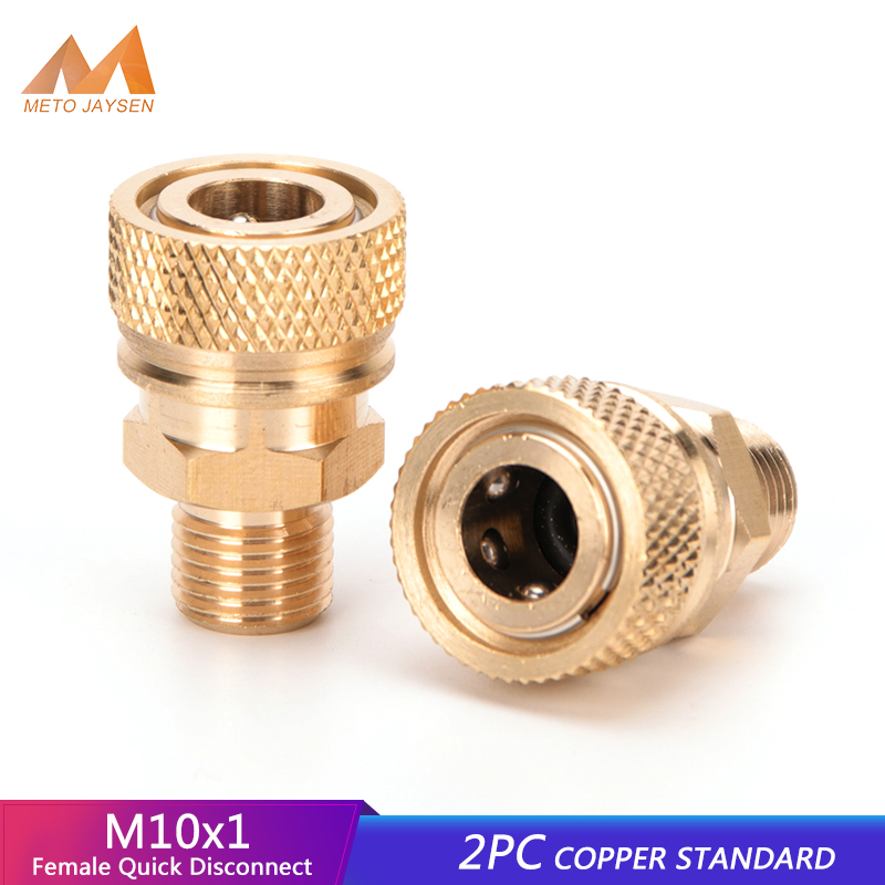 PCP 2pcs/set Quick Release Couplings Disconnect M10x1 8mm Thread Air Refilling Coupler Socket Copper Quick Releasing Fittings Air Pumps Parts