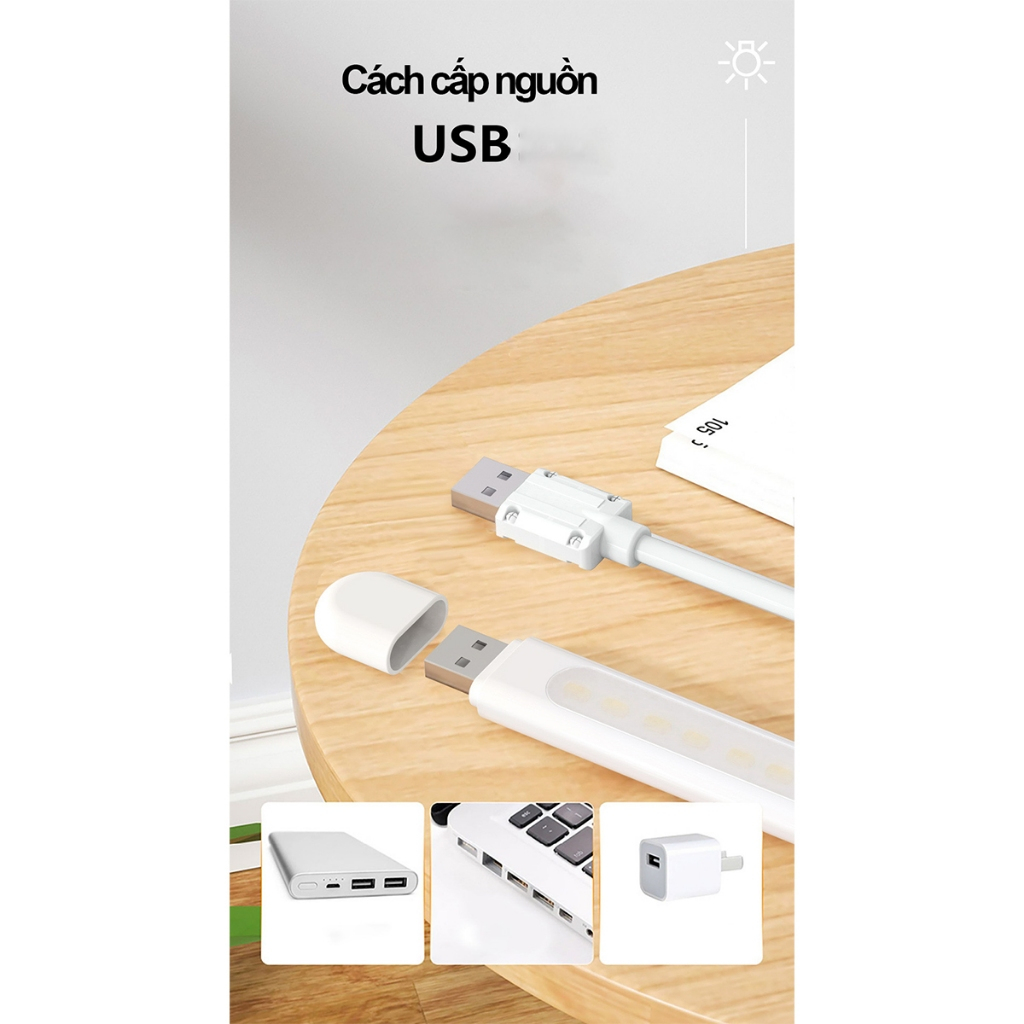 Đèn Led USB Siêu Sáng để bàn Đầu Cắm Sử Dụng Chân USB