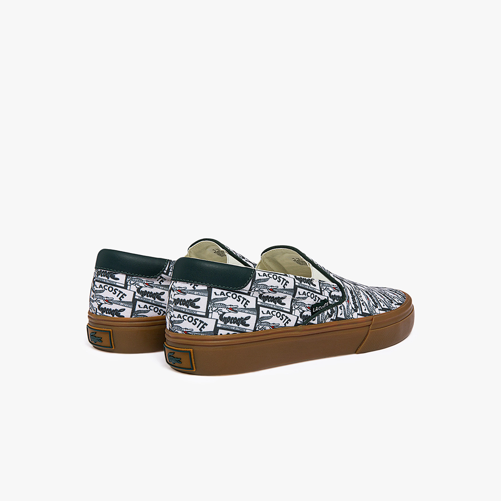 [FreeshipMAX] Giày nam Lacoste Slip on Jump Serve Canvas Printed