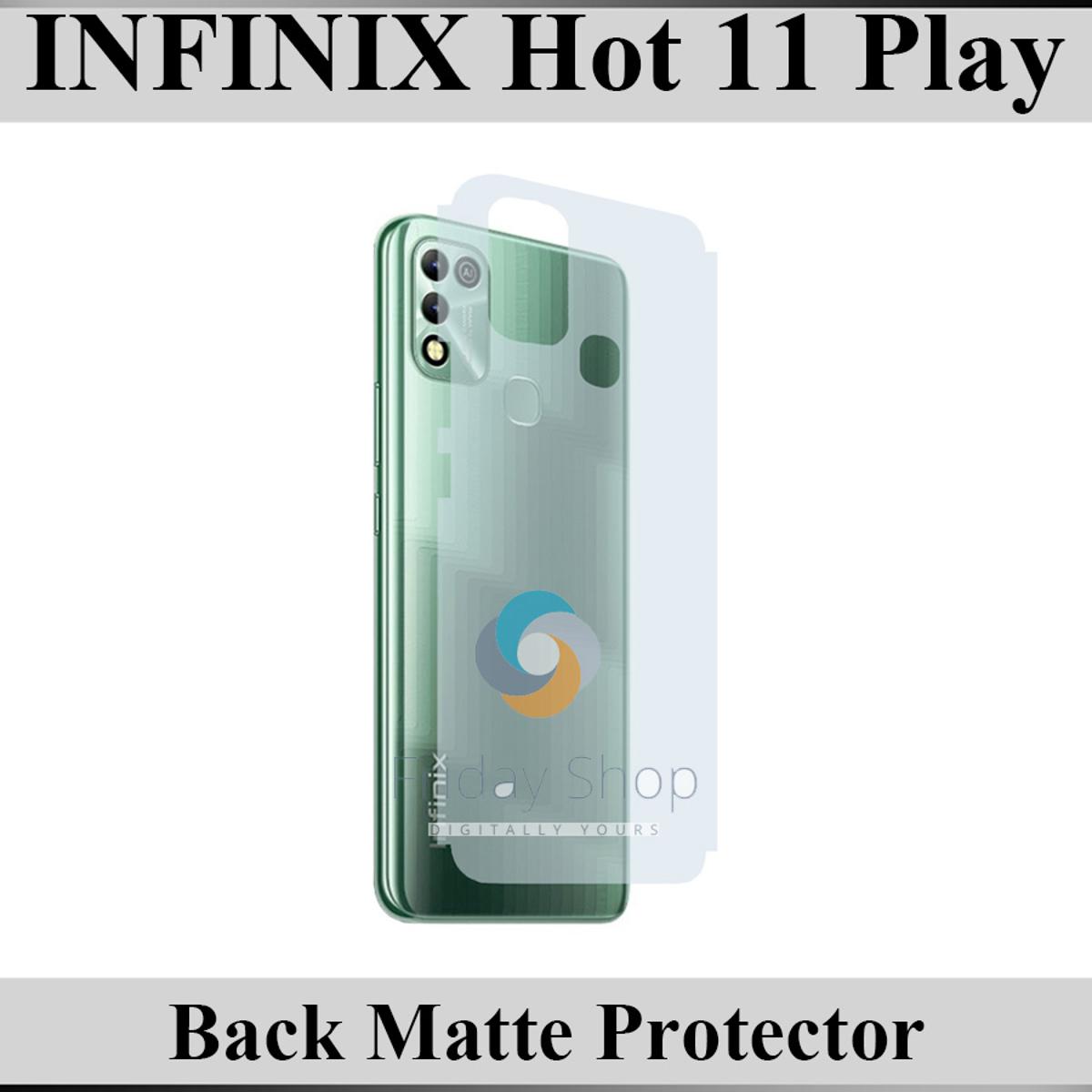 Infinix Hot 11 Play Soft Skin Fiber Sheet Back Matte Protector For Infinix Hot 11 Play. 