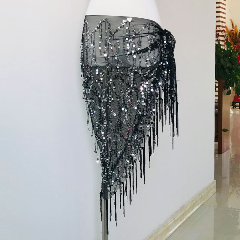 Xiaosongshu Women Indian Belly Dance Hip Scarf Sequins Tassel Belly Dancing Waist Chain New Style Belly Dance Costumes