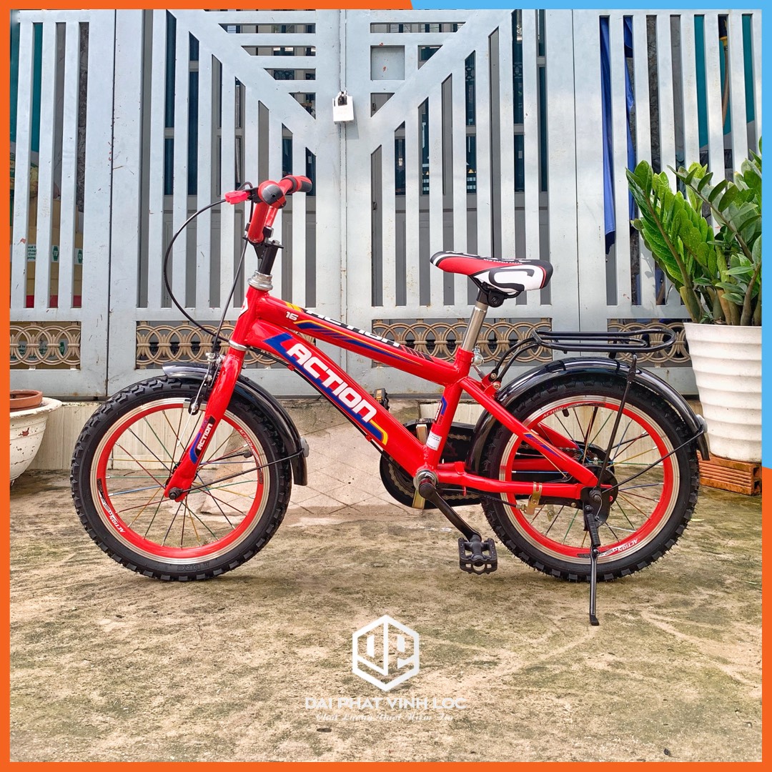 Bicycle high-grade children action 16 inch red sports styling for the baby from 4 đến 8 years old J59