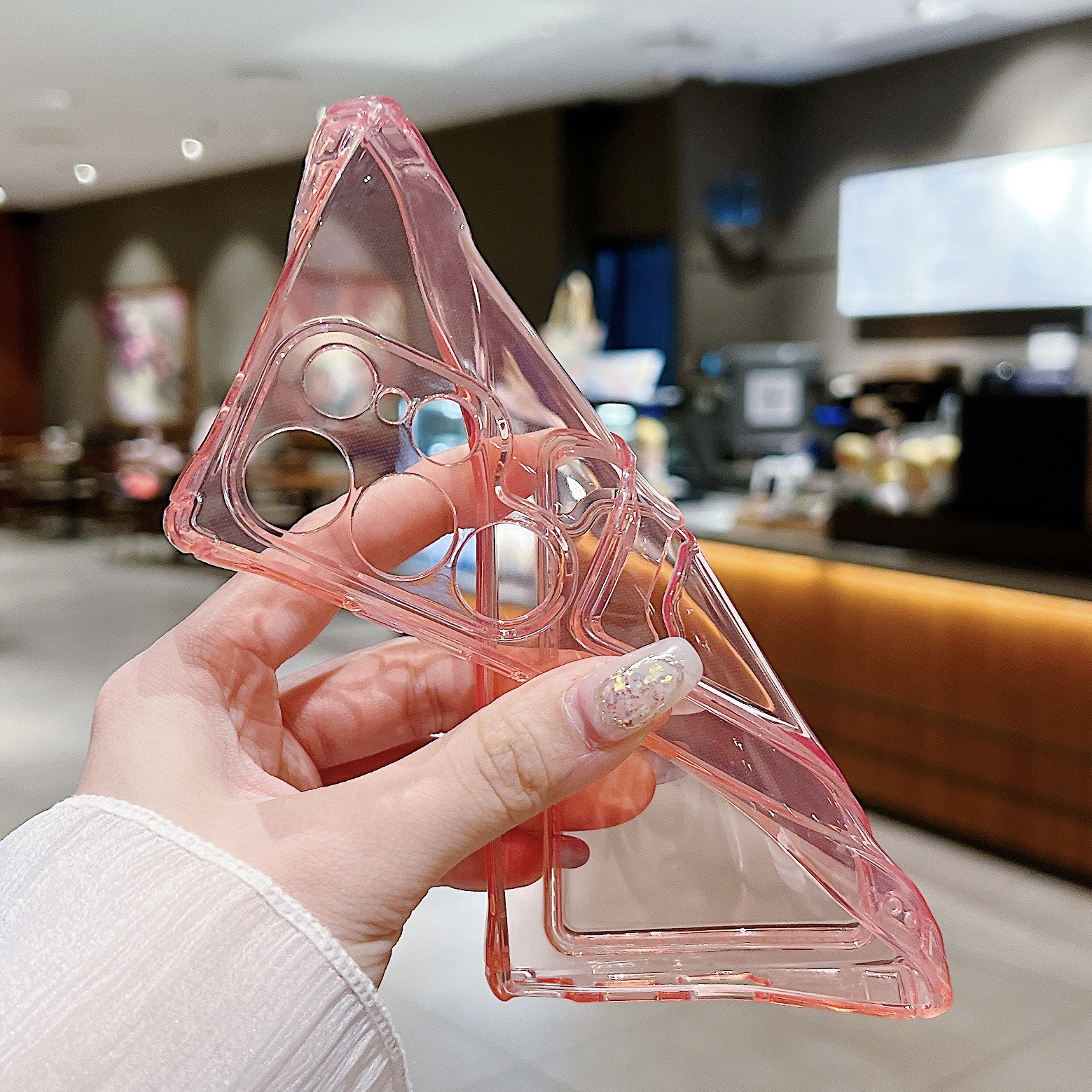 Samsung Galaxy S23FE Case with Card Holder - Clear Transparent Shockproof Cover with Air Cushion Corners. 