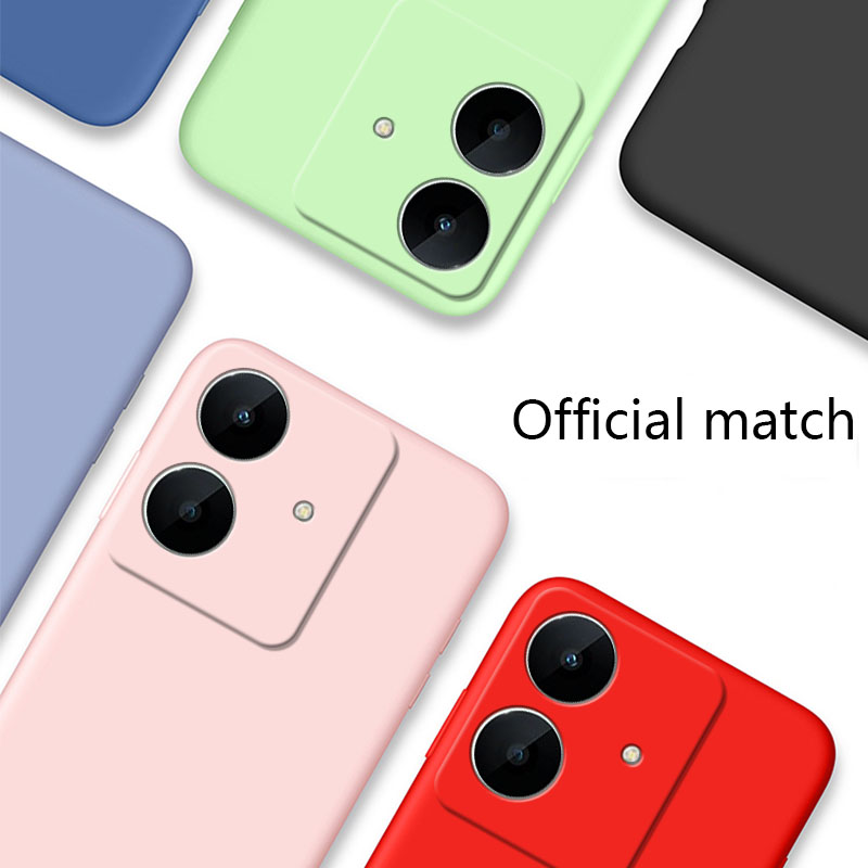 Sroof For Realme Note 60 60x Liquid Silicone Macaron Candy Color TPU Falling and shockproof Soft Phone Case Shell Protector Back Cover.