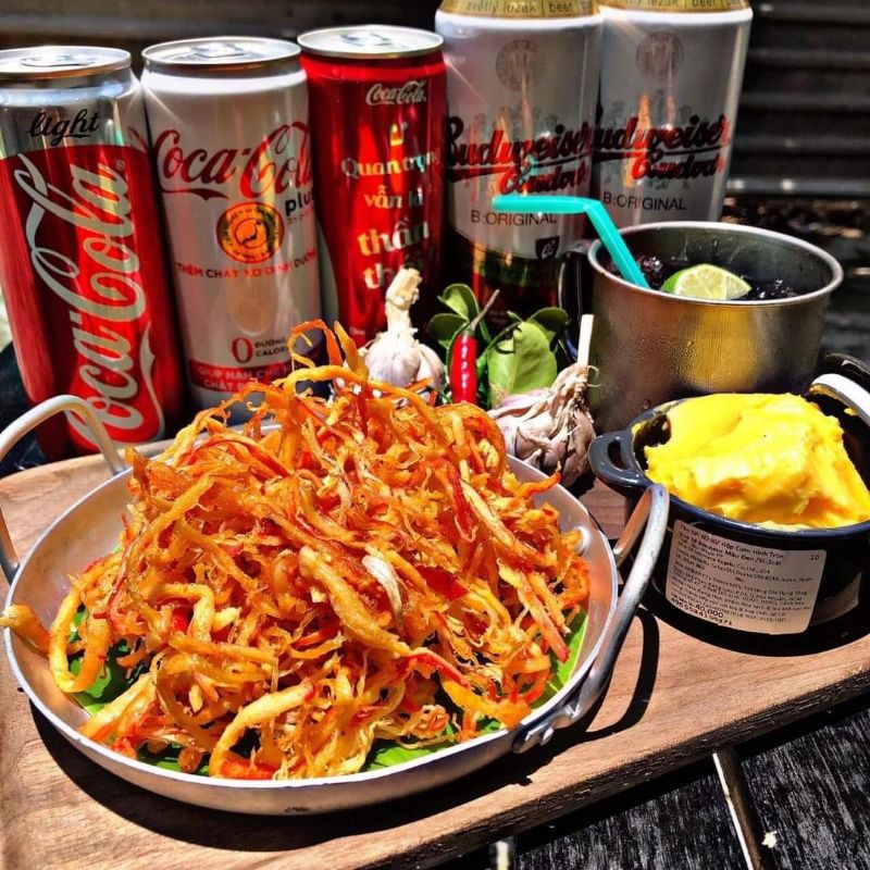 300G KHÔ MỰC BƠ TỎI Bò Đội Nón
