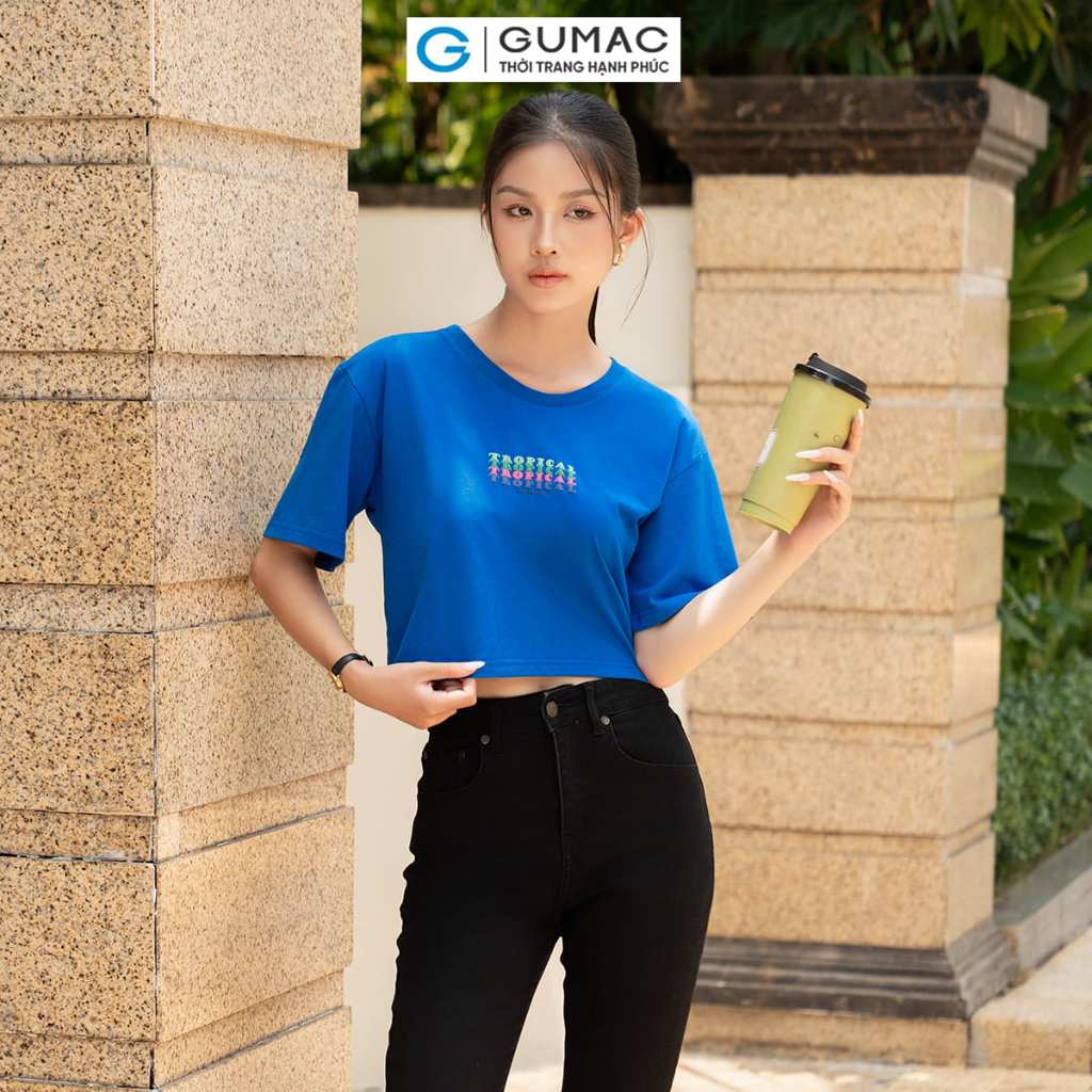 [20H 6.7 - 9.7| Voucher 10-18%] Áo thun nữ in phối màu thời trang GUMAC ATE05063
