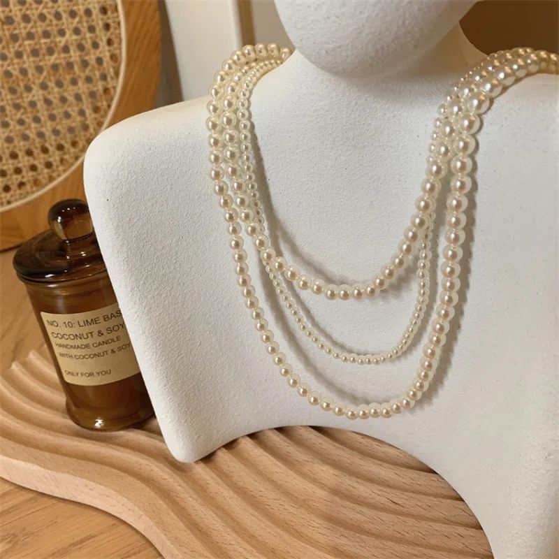 Pearl Multi Layer Necklace For Girls And Women Wearing at Party Dating Wedding Travelling Occasions Wora Special.