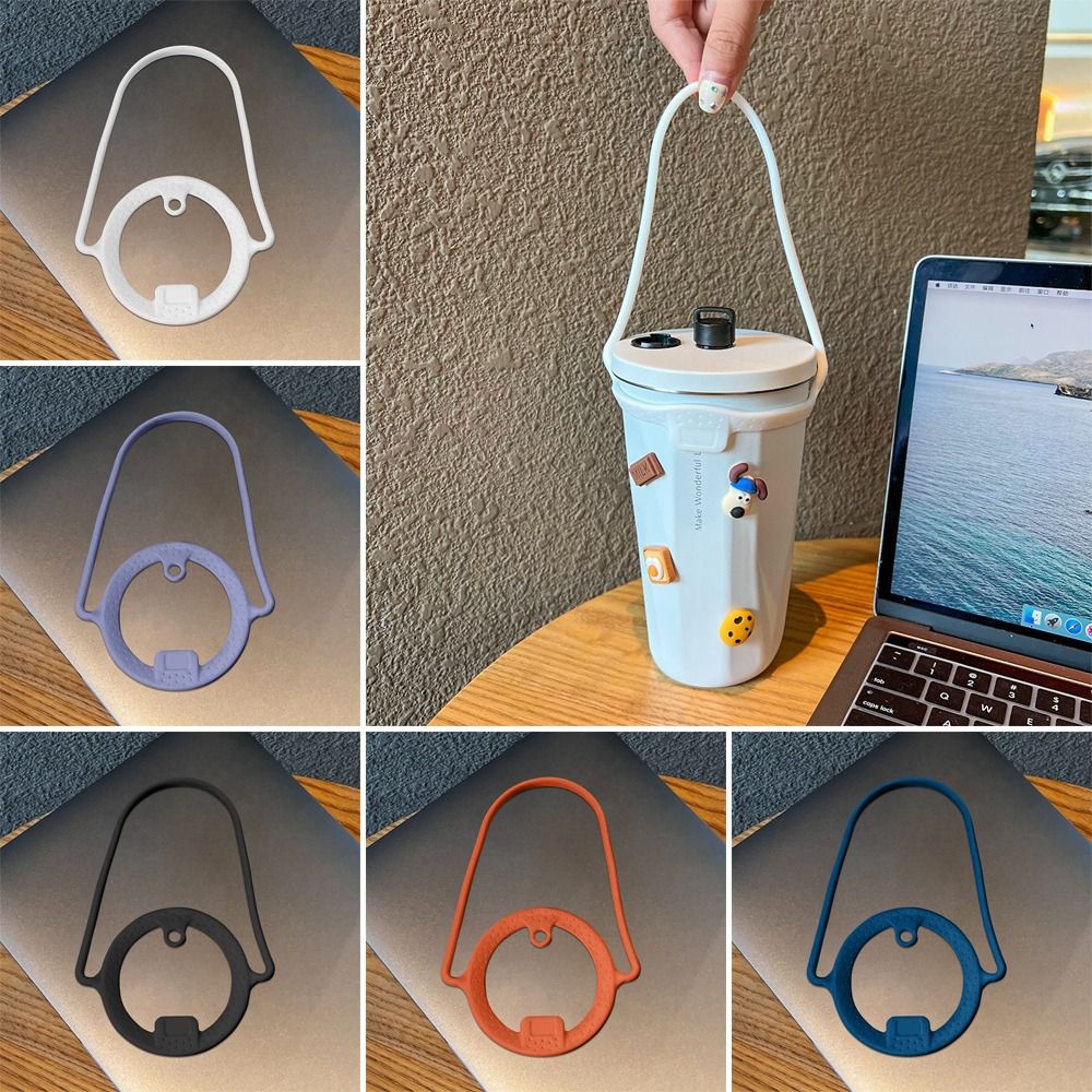 YEJIU5245 2Pcs Silicone Water Bottle Handle Keep Drinks Cold Leakproof Coffee Mug Accessory Durable Universal Insulated Tumblers for Tyeso 600ml/40oz Home Office Car