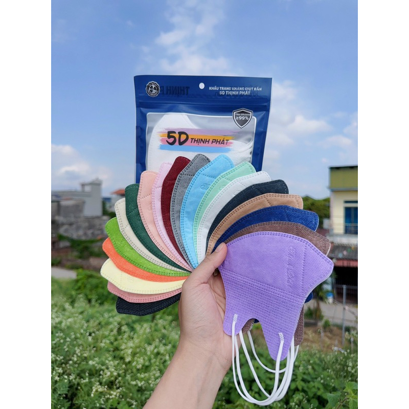 Thùng 400 cái khẩu trang 5d thịnh phát 3 lớp kháng khuẩn