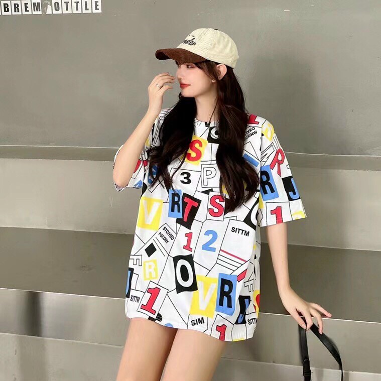 áo thun phom rộng giấu quần phom đẹp