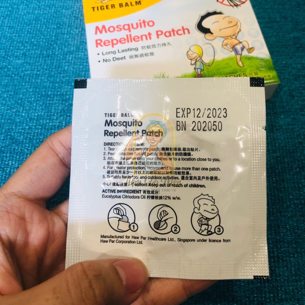 Miếng Dán Chống Muỗi Cho Bé - Tiger Balm Mosquito Repellent Patch Thái Lan