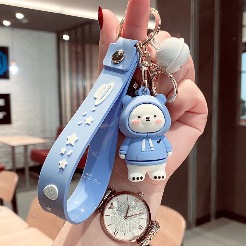 Móc khoá gấu cute treo balo cặp sách