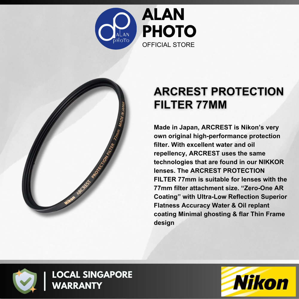 Nikon ARCREST Protection Lens Filter [62mm-95mm] Lazada Singapore
