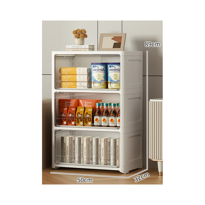 Clamshell storage cabinets, plastic household living rooms, snacks, toys, storage cabinets, boxes, multi-layer clothes, bedside tables, lockers