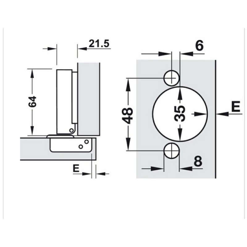 BẢN LỀ INOX 304 HAFELE