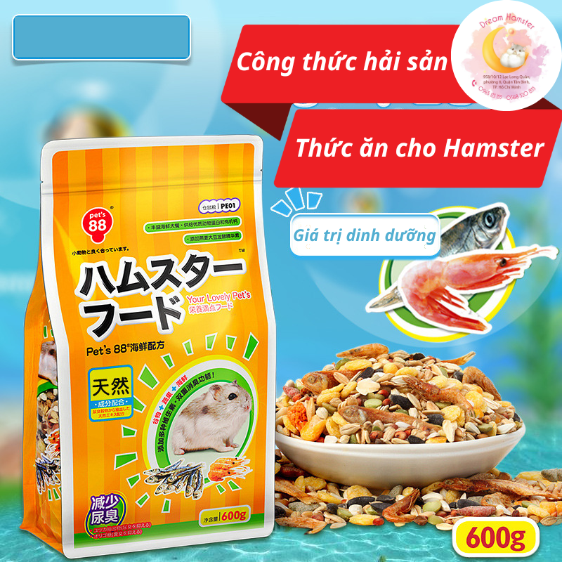 Thức ăn Hamster hải sản Pet's 88
