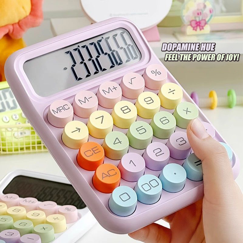 Calculator, Basic Standard Calculator, 12 Digit Desktop Calculator with Large LCD Display and Sensitive Button for Office, School, Home & Business Use