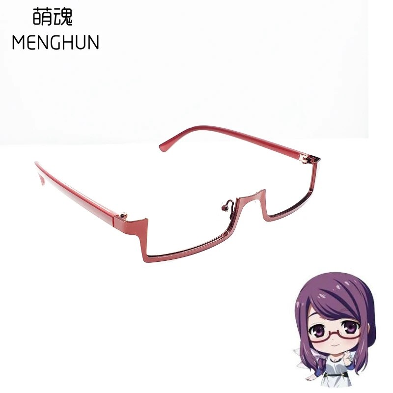 【Bestseller Alert】 Japanese Korean Style Glasses Kamishiro Rize/nishio Nishiki Glasses Half Frame Reverse Frame Glasses Tokyo Ghoul Cosplay.
