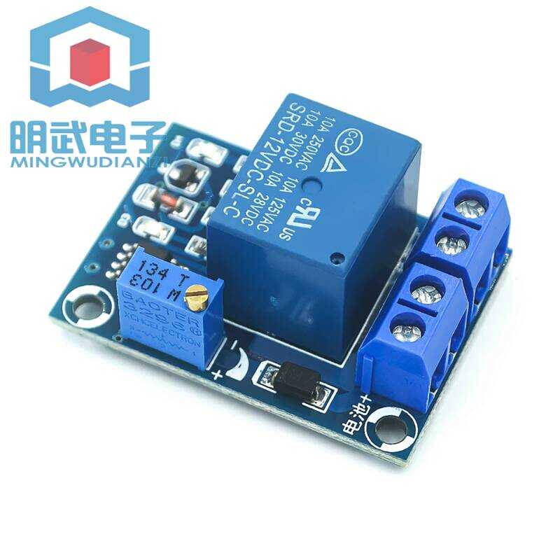 12V Battery Voltage Control Module Automatic Recovery at Low Voltage Protective Switch Disconnection.