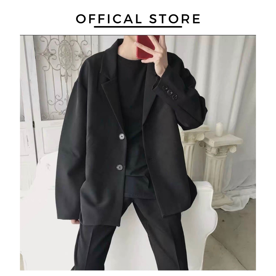 Áo khoác F2047 Kiểu dáng áo blazer nam form rộng Hàn Quốc, FEAT FASHION mẫu mới, Chất liệu cotton lạnh cao cấp , Thanh lịch Sang trọng Trẻ trung