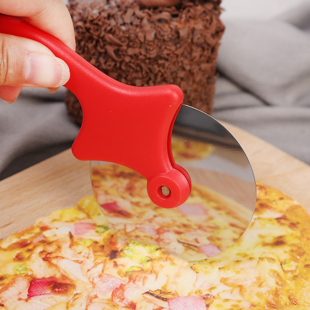 Thép không gỉ Dụng cụ cắt bánh pizza nướng bánh Máy cắt Con lăn phụ kiện nhà bếp