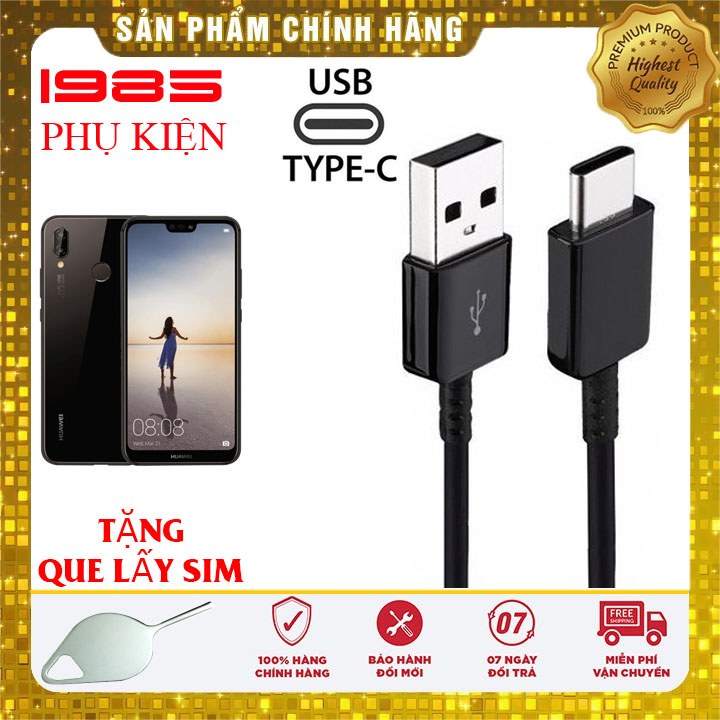 Cáp sạc nhanh đen cho huawei nova 3e