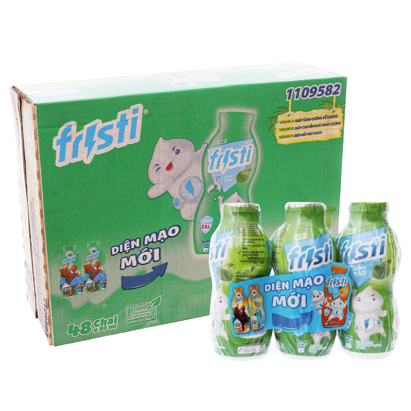 Thùng 48 chai sữa chua uống fristi hương táo 80ml