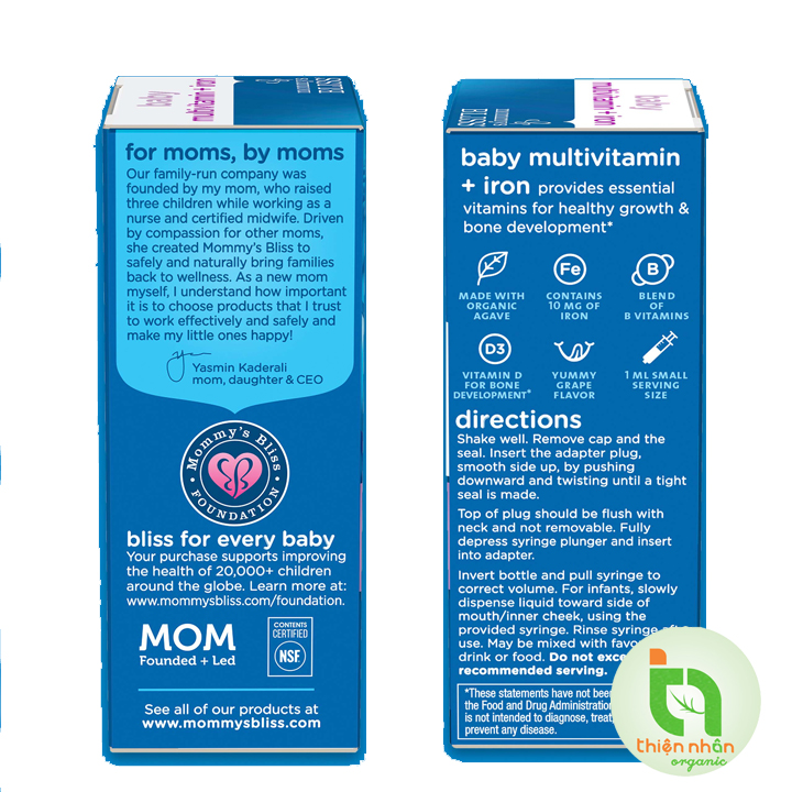 Dung dịch multivitamin và sắt Mommy' s Bliss (30ml) cho bé 2m+