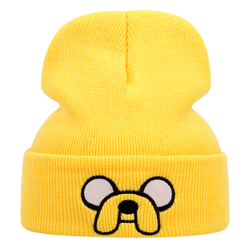 Puppy cartoon embroidered knitted hat for men women cotton casual Hip Hop beanie hat fashion high quality vintage cap