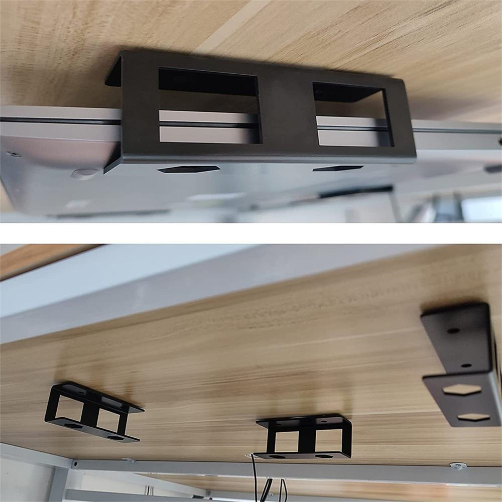 Under Table Laptop Holder Notebook Storage Bracket Stand Mount Desktop Organizer For Home Office Storage Accessory Holder