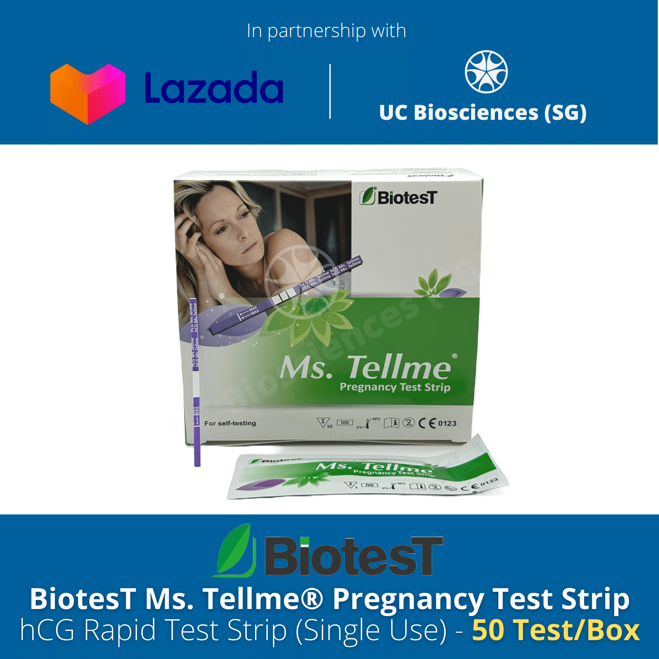 BiotesT Ms. Tellme® hCG Pregnancy/Midstream LH Ovulation Rapid Test