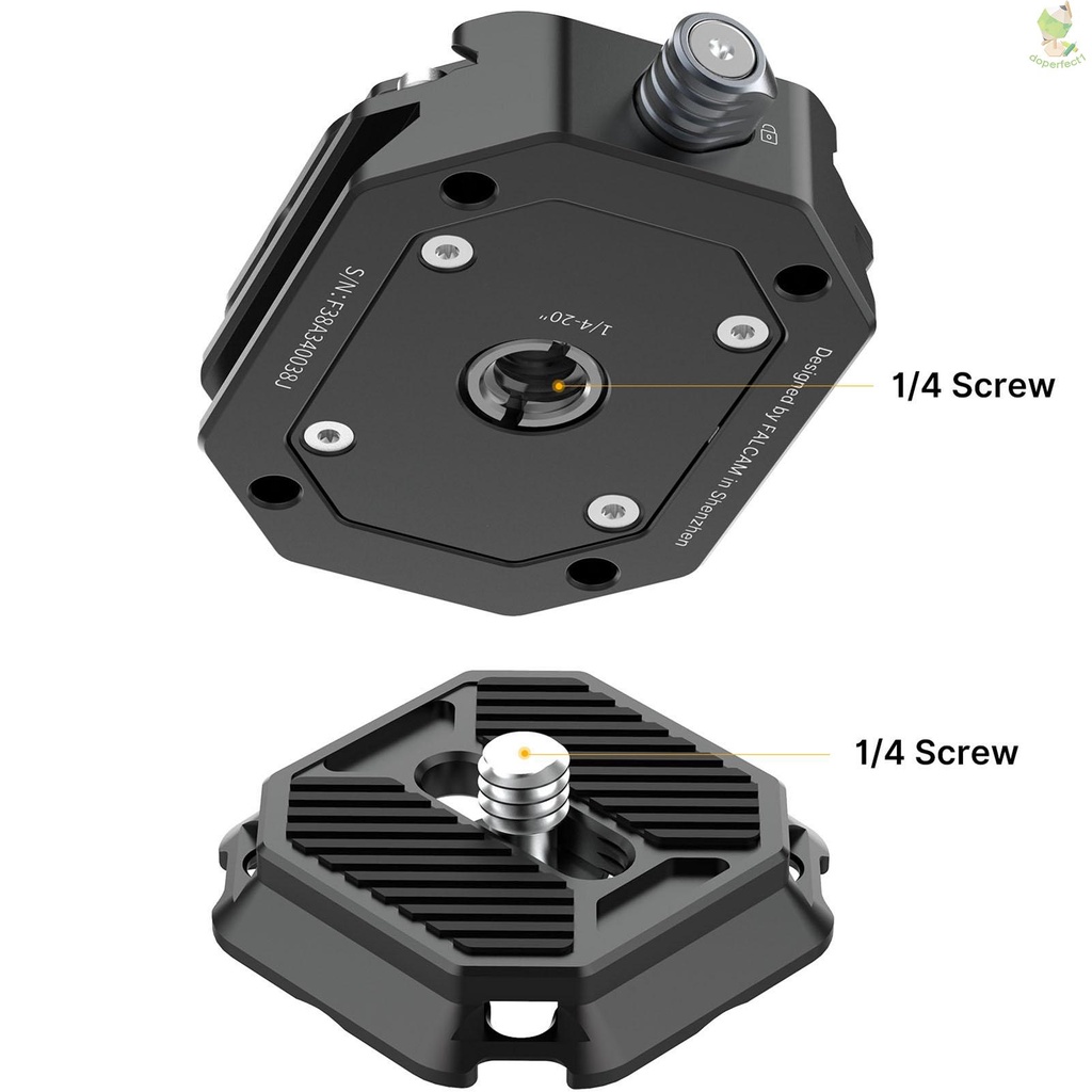 FALCAM F38 Quick Release System with Quick Release Base Mount & Quick Release Plate for Tripod Head Aluminum Alloy 15kg    Came-6.5