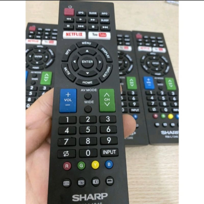 Điều khiển smart tv sharp loại tốt km pin