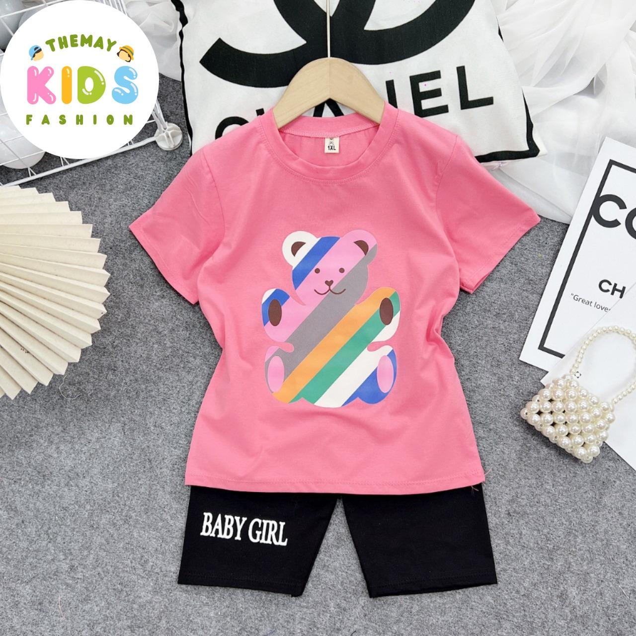 [8-40kg] Đồ bộ bé gái quần lửng 4 Màu