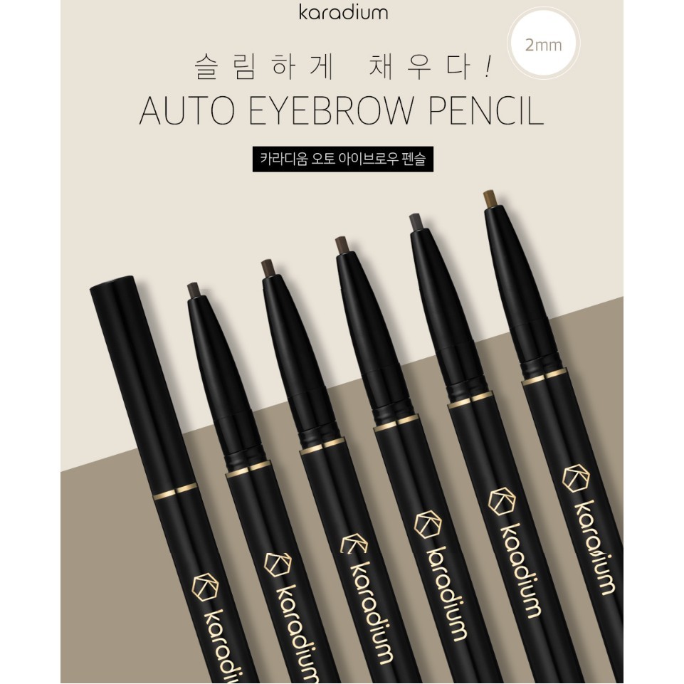 [HCM][Đủ 5 Màu] Chì Kẻ Mày Karadium Flat Eyebrow Pencil 0.3g