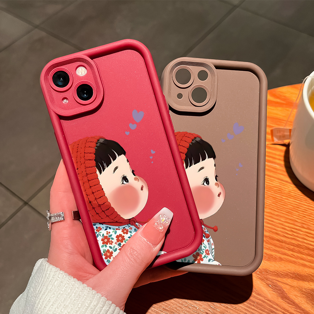 UCUC%20for%20Realme%20C67%204G%20Back%20Cover%20Red%20Headscarf%20Girl%20Soft%20Silicone%20Square%20Ladder%20Phone%20Case%20-%20Image%205