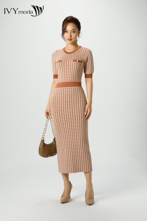 Đầm len ôm body dáng dài moda IVY Moda MS 42B8868