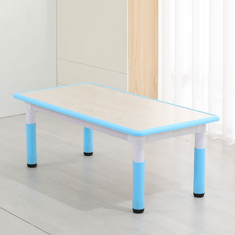 Kindergarten children's desk, height-adjustable learning table, rectangular plastic desk